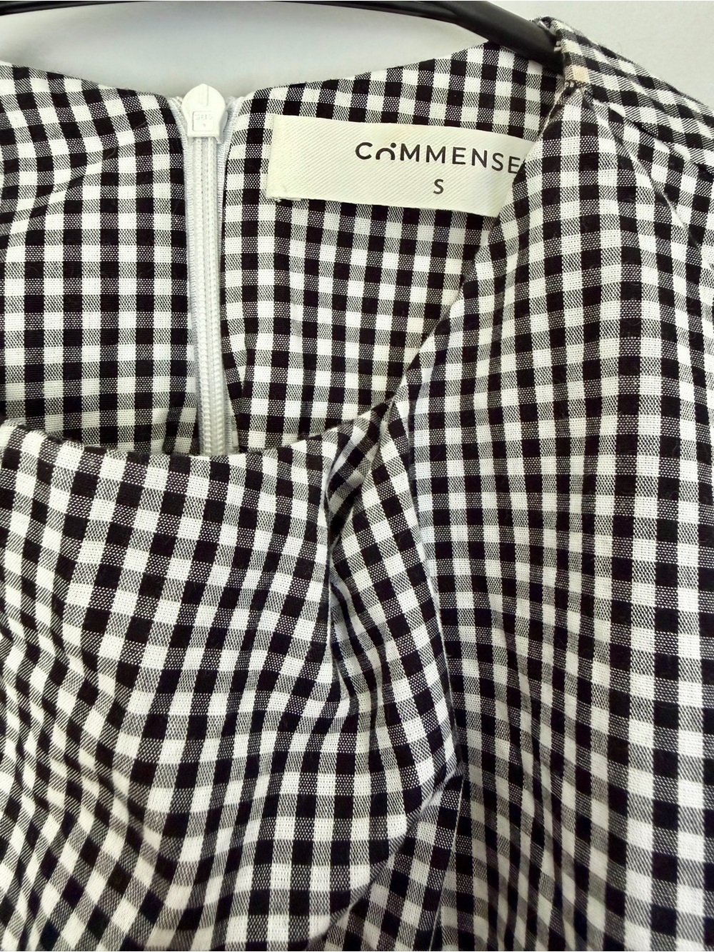 Commense Black & White Gingham Midi Dress - Picture 6 of 6